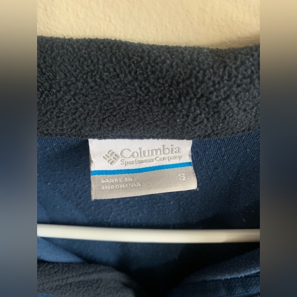 Blue Columbia Quarter Zip Fleece Sweater - Picture 3 of 3